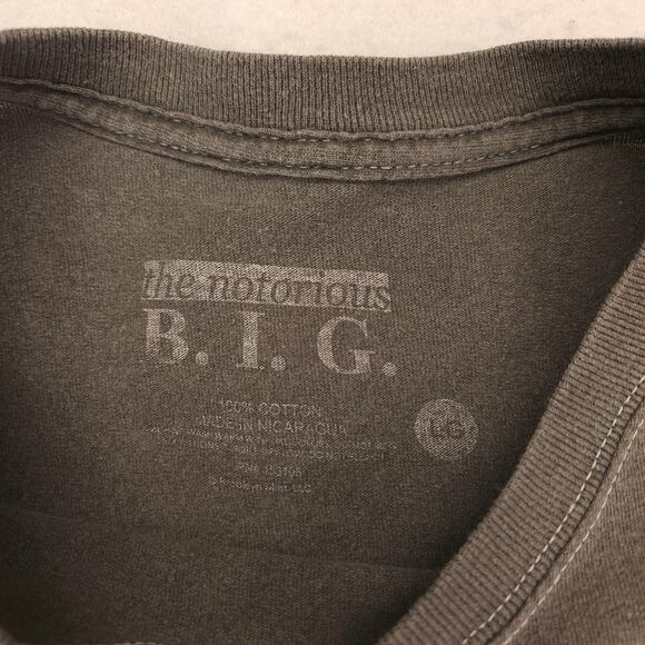 Biggie Notorious BIG Rap Short Sleeve Crew Neck Shirt Mens Size Large L Gray - Picture 3 of 10